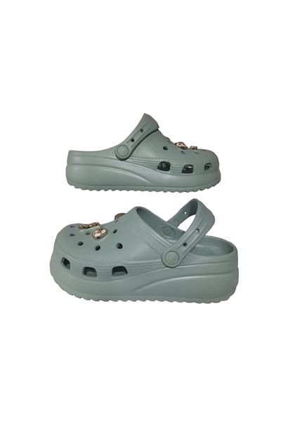 Akınal Bella Women's Khaki Stone Orthopedic Hospital Nurse Doctor Sea Beach Pool Slippers Akb659-979