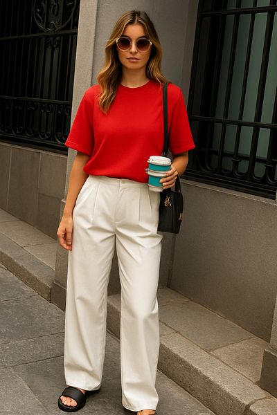Le Touche Basic Women's T-Shirt Regular Oversize T-Shirt