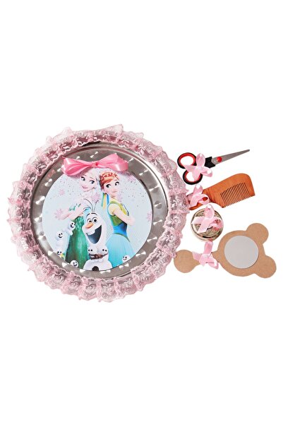 Recostore Tava mot cu Ana si Elsa , 30 cm, roz, 6 piese,REC1969/42