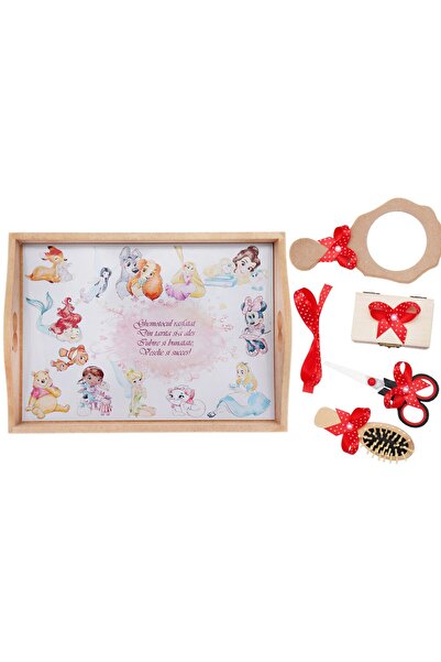 Recostore Tava mot fete, disney, 6 piese, rosu, 35x20 cm, REC1967/92