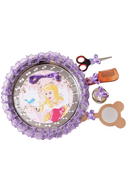 Recostore Tava mot cu Aurora din Frumoasa Adormita , 30 cm, lila, 6 piese,REC1969/35