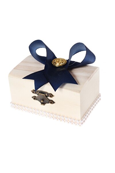 Recostore Cutiuta cufar prima suvita, handmade, bleumarin,10x5x5 cm, REC1807