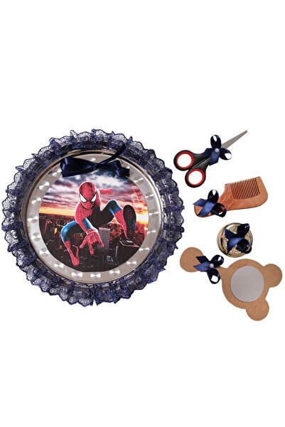 Recostore Tava mot cu Spiderman , 30 cm, bleumarin, 6 piese,REC1969/70