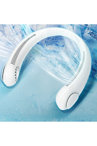 MATECHNO Yeni Nesil Şarjlı Boyun Fanı 3 Hız Kademeli Serinletici Vantilatör S...