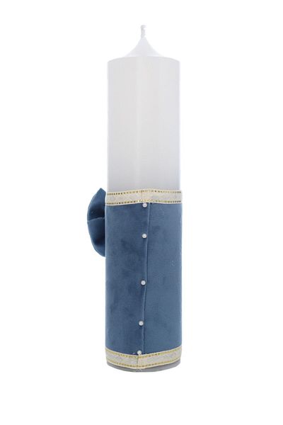 Recostore Lumanare botez baieti, cu Ursulet, 30x7 cm, bleu, REC5002/25