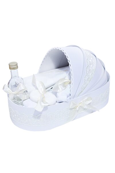 Recostore Trusou alb-ivoire, tip landou, „Azi m-am crestinat”, 6 piese,REC260