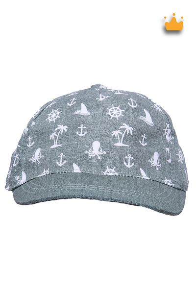 Kitti 1-3 Years 48-50cm Boy Summer Patterned Adjustable Hat Cap Khaki Y804007