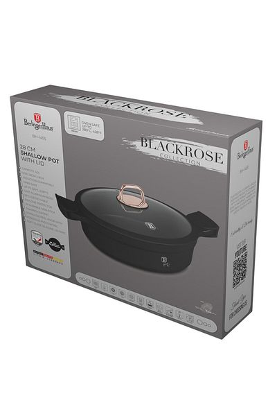 Berlinger Haus Saucepan With Lid And Removable Silicone Handles 28 4.2l Cm Black Rose Bh 1455