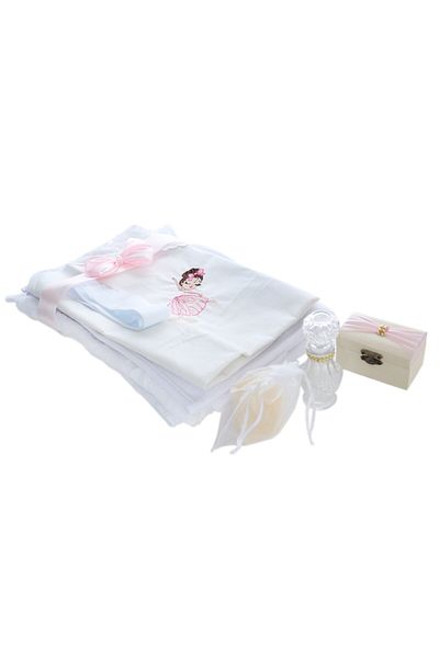 Recostore Trusou botez fate 9 piese, Balerina, roz, REC3019