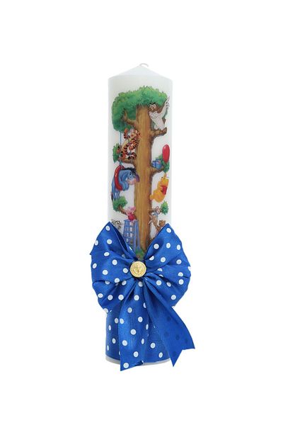 Recostore Lumanare botez, Winnie The Pooh , 30x7 cm, albastru electric, REC5002/12