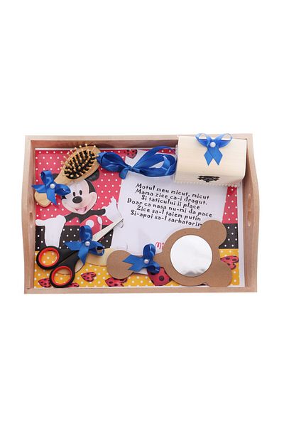 Recostore Tava mot, Mickey Mouse , 6 piese, albastru electric, 35x20 cm,REC1967/22