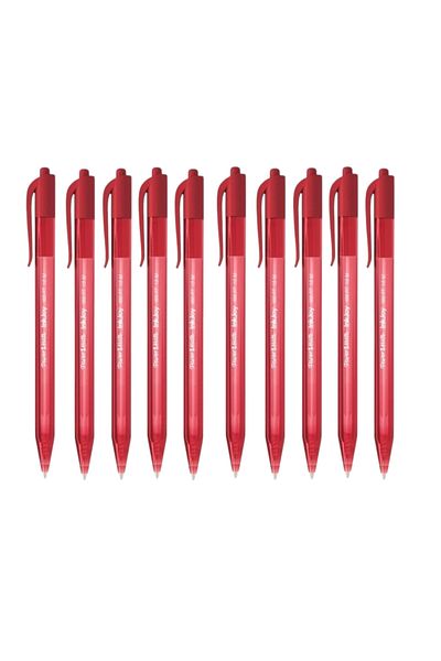 Paper-Mate Paper Mate Ballpoint Pen Red Inkjoy 100 Rt Ulv (Top Press) (10 Pieces)