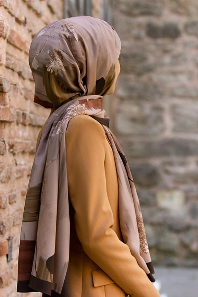 Vissona Γυναικείο Luxury Medina Silk Shawl Mink Tan