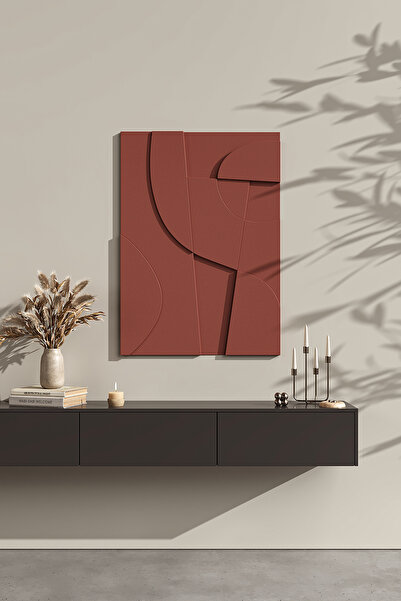 KEIN Bohem Dokulu Dekoratif Kanvas Tablo – Modern 3d Alçı Kabartmalı Duvar Sa...