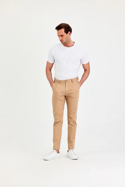 Wellalux Side Pocket Linen Chino Pants