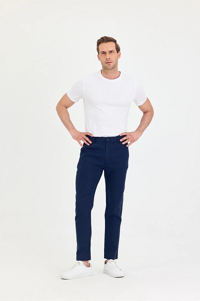 Wellalux Side Pocket Linen Chino Pants
