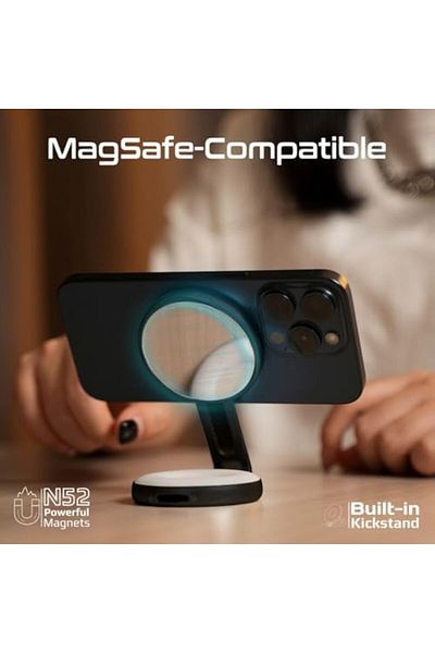 Promate Ultra-Slim LED Selfie Light with MagSafe Compatibility, 3 Light Modes, Adjustable Brightness