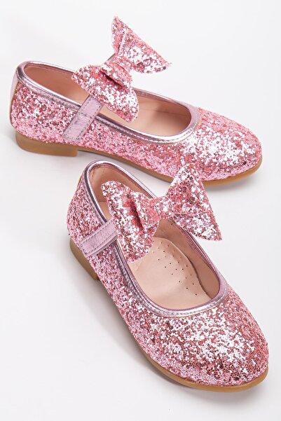 Pabuçland Velmi stylové a velmi pohodlné ortopedické dětské denní baleríny se stříbrným motýlkem