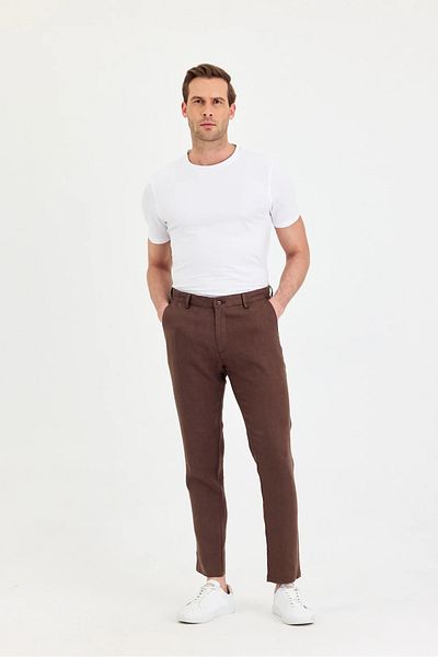 Wellalux Side Pocket Linen Chino Pants