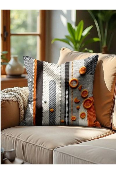CANİLA Digital Printed Double-Sided Throw Pillow Cover Set Of 2