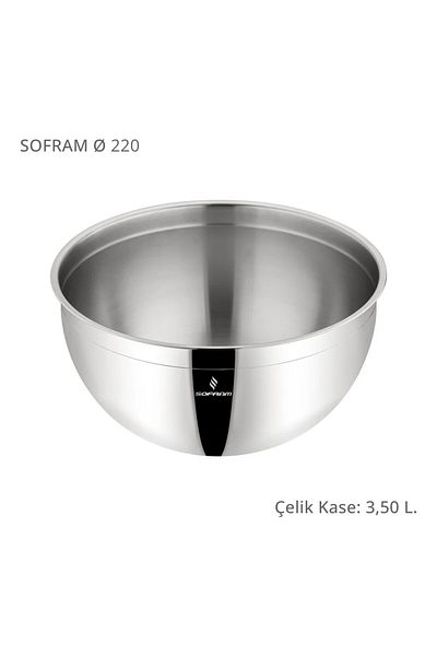 Sofram وعاء فولاذي 22 سم 3.50 لتر