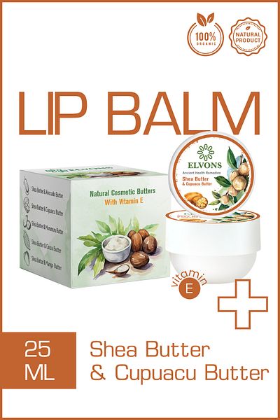 Elvons Lip Balm - Lip Cream - Vaseline - Cupuacu & Shea Butter 25ml