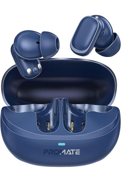 Promate TWS Earbuds With 6Hrs Playtime, HD Microphone for Immaculate Calls, IntelliTouch Controls, I
