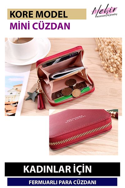 Nehir Model simplu College Girl Student Mode Multifunctional Fermoar Mini Monede Pouch Suport card