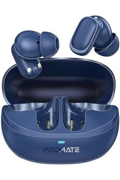 Promate TWS Earbuds With 6Hrs Playtime, HD Microphone for Immaculate Calls, IntelliTouch Controls, I