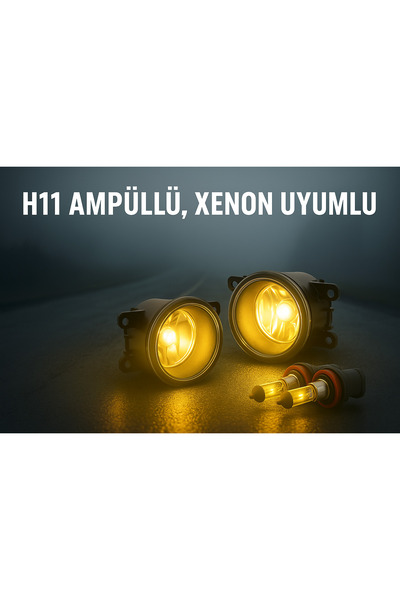 İncirOTO Sis Farı Universal 2 Adet 18 Araca Uyumlu Egea Megane Kangoo Master ...