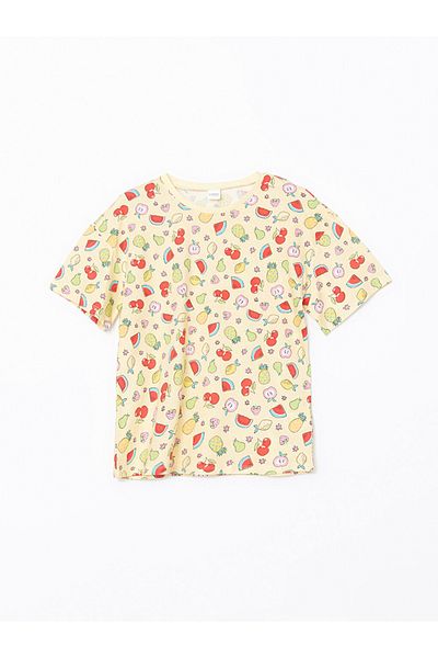 LC Waikiki Comfortable Fit 100% Cotton Combed Fabric Girls' Shorts Pajama Set
