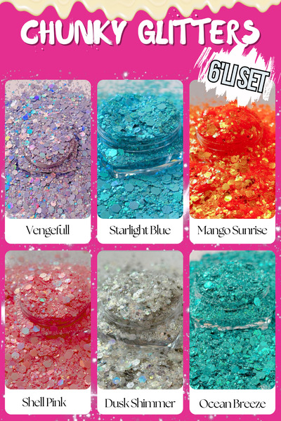 Sirius Hobi Epoksi Mum Sabun Vücut Makyaj Parıltısı Chunky Hologramlı Glitter...