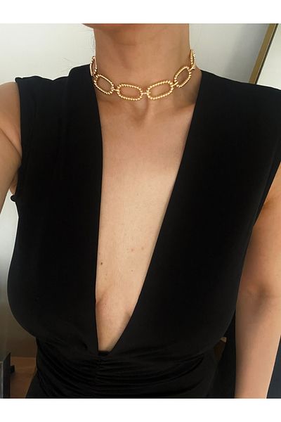 Hoop jewelery Chain Choker Necklace