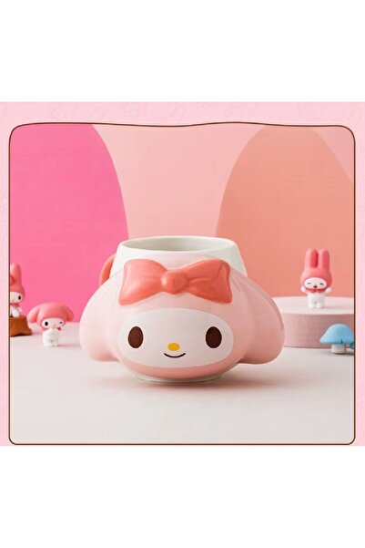 hediyeconcepti 450ml Sanrio Melody Cute Ceramic Cartoon Creative Soft Drink Cup