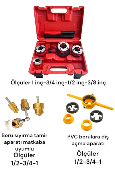 SERA (BORU KESİCİ)metal Borular Için Manuel Boru Pafta Diş Açma Paftası Diş A...