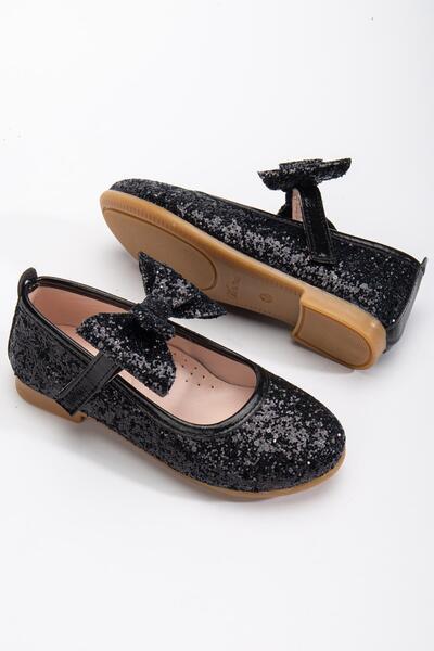 Pabuçland Nagyon stílusos és nagyon kényelmes ortopéd talpbetétes, csillogó csokornyakkendős balerinák gyerekeknek