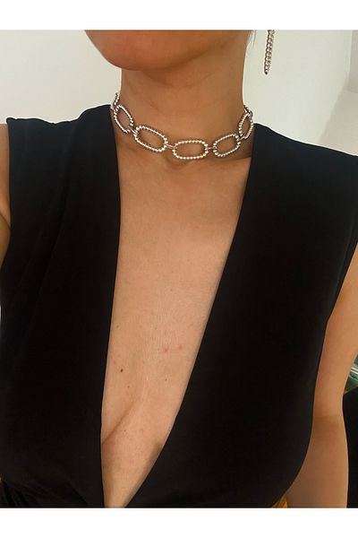 Hoop jewelery Chain Choker Necklace