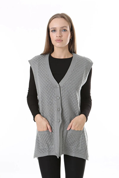 FATELLA Women's Seasonal Knitwear Perforated Mercerized Vest - Mother's Vest ...