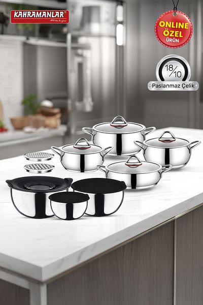 Kahramanlar Elit Chef 17 Piece Steel Dowry Set