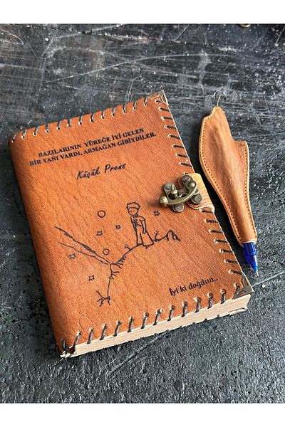 zarif atölye The Little Prince Birthday Gift Leather Notebook