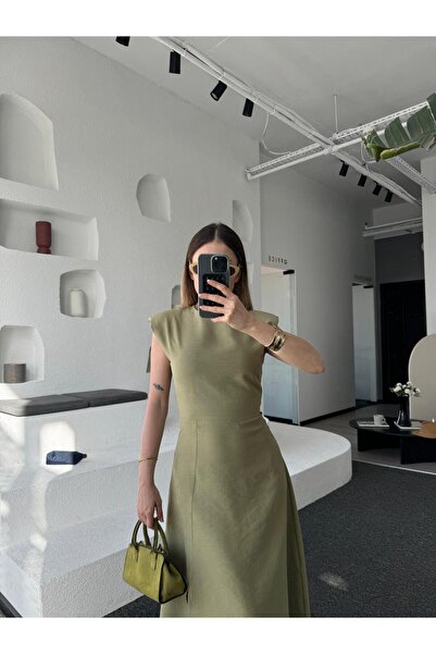 JaMolls Pinterest Slit Detail Padded Midi Length Equivalent Summer Comfortable Fabric Design Long Flared Skirt Dress