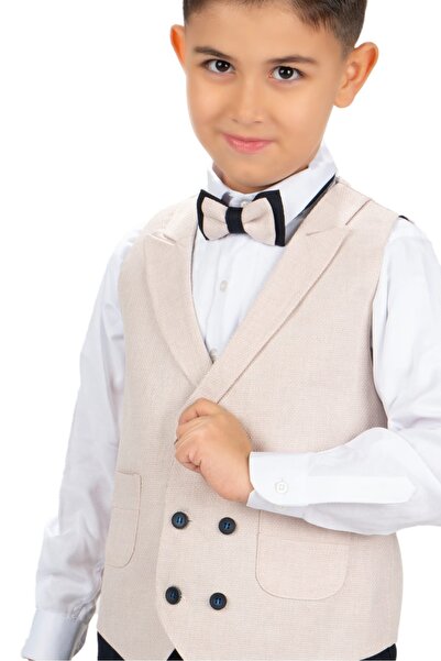 Mnk Baby&Kids Spor Yelek Erkek Çocuk Takım KREM