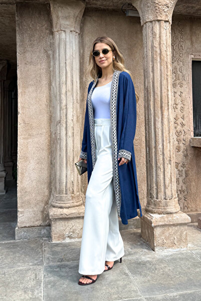 ModaPlaza Жіночий довгий піджак з поясом 6206