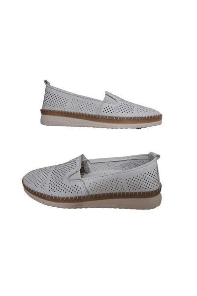 Mr.white DOMNUL. ALB 100% piele naturală și lucrat manual, model Daily Ballerina de culoare albă