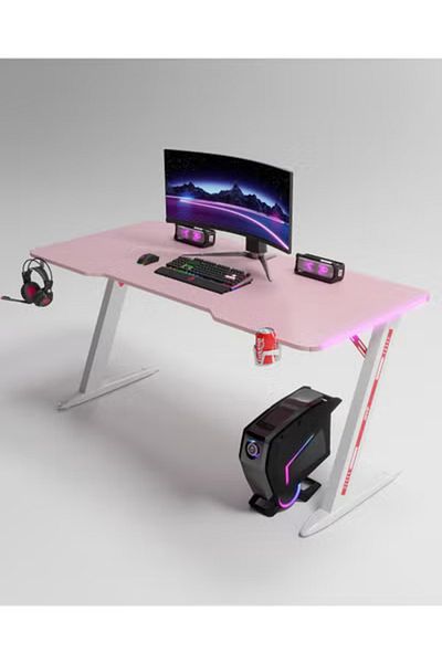 Fun Moment Computer Table for Games 120 x 60 cm with RGB Lighting