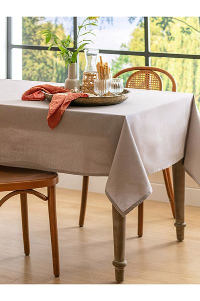 LC Waikiki Lcw Home Gray Plain Cotton Tablecloth 150X200 from Colorful Store