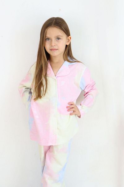 Harika KIDS Girl's Cotton Button Pajamas Set