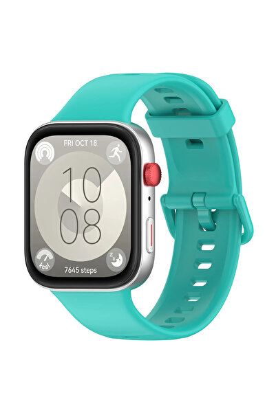 Fibaks Huawei Watch Fit 3 - Fit 4 - Fit 4 Pro Compatible Colorful a Quality Cord Strap Bracelet Classic Silicone