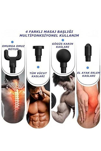 Tntech 6 Masaj Başlıklı, Ergonomik Gövde, Spor Sonrası Kas Rahatlatıcı Masaj Aleti - TNT-320