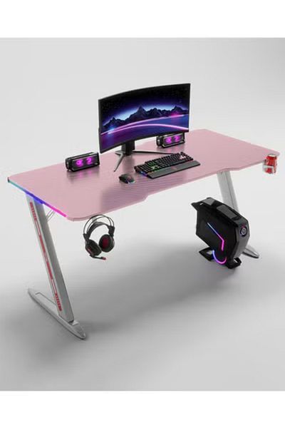 Fun Moment Computer Table for Games 120 x 60 cm with RGB Lighting